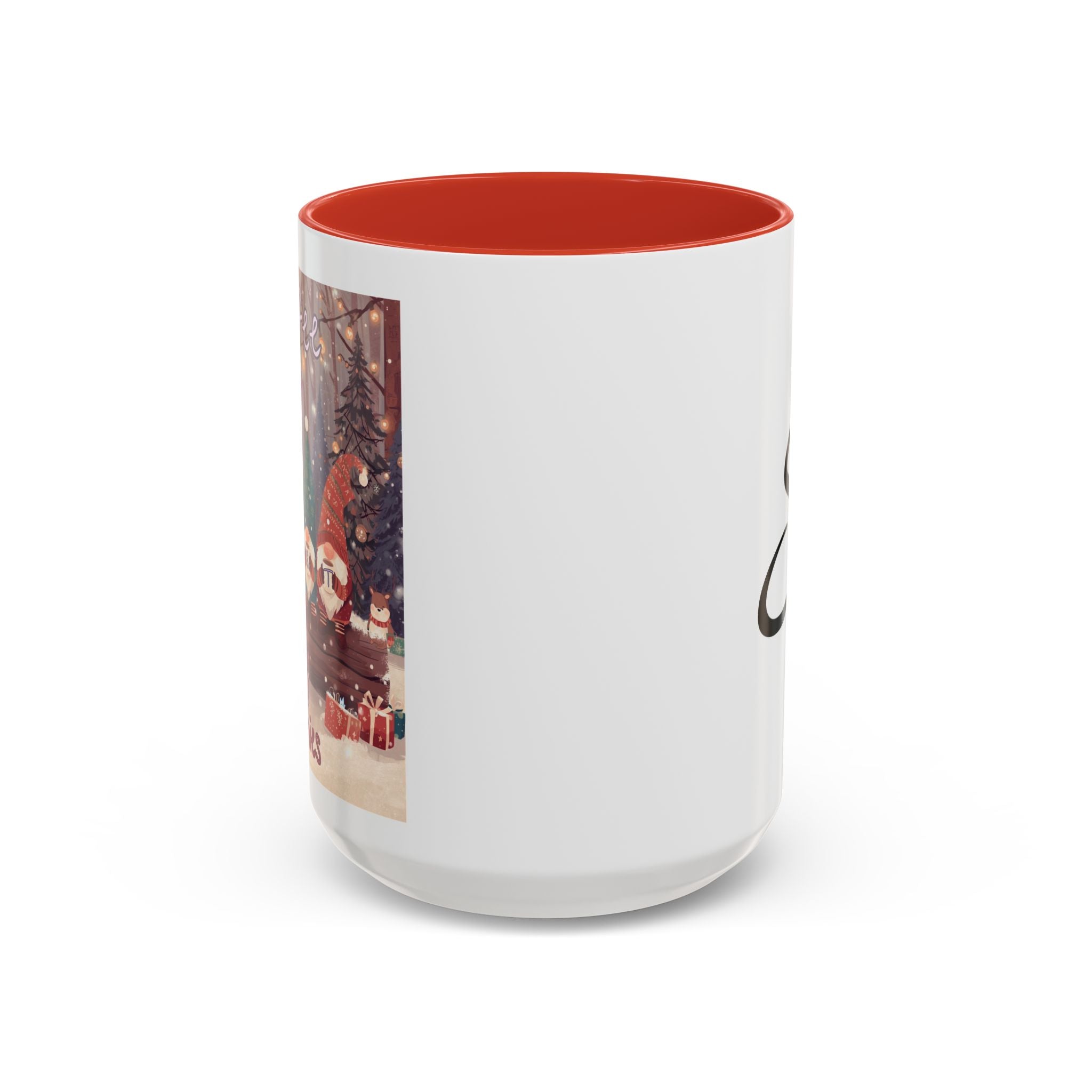 Coffee with my Gnomies Coffee Mug — Monogram S Accent Ceramic Mug (11/15 oz)