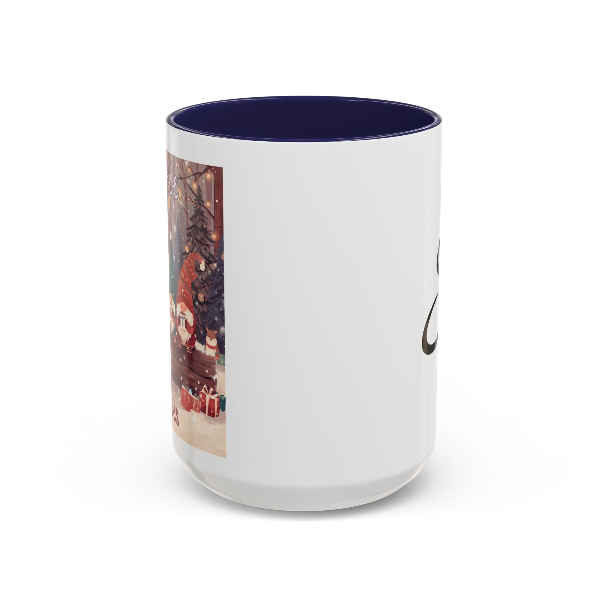 Coffee with my Gnomies Coffee Mug — Monogram S Accent Ceramic Mug (11/15 oz)