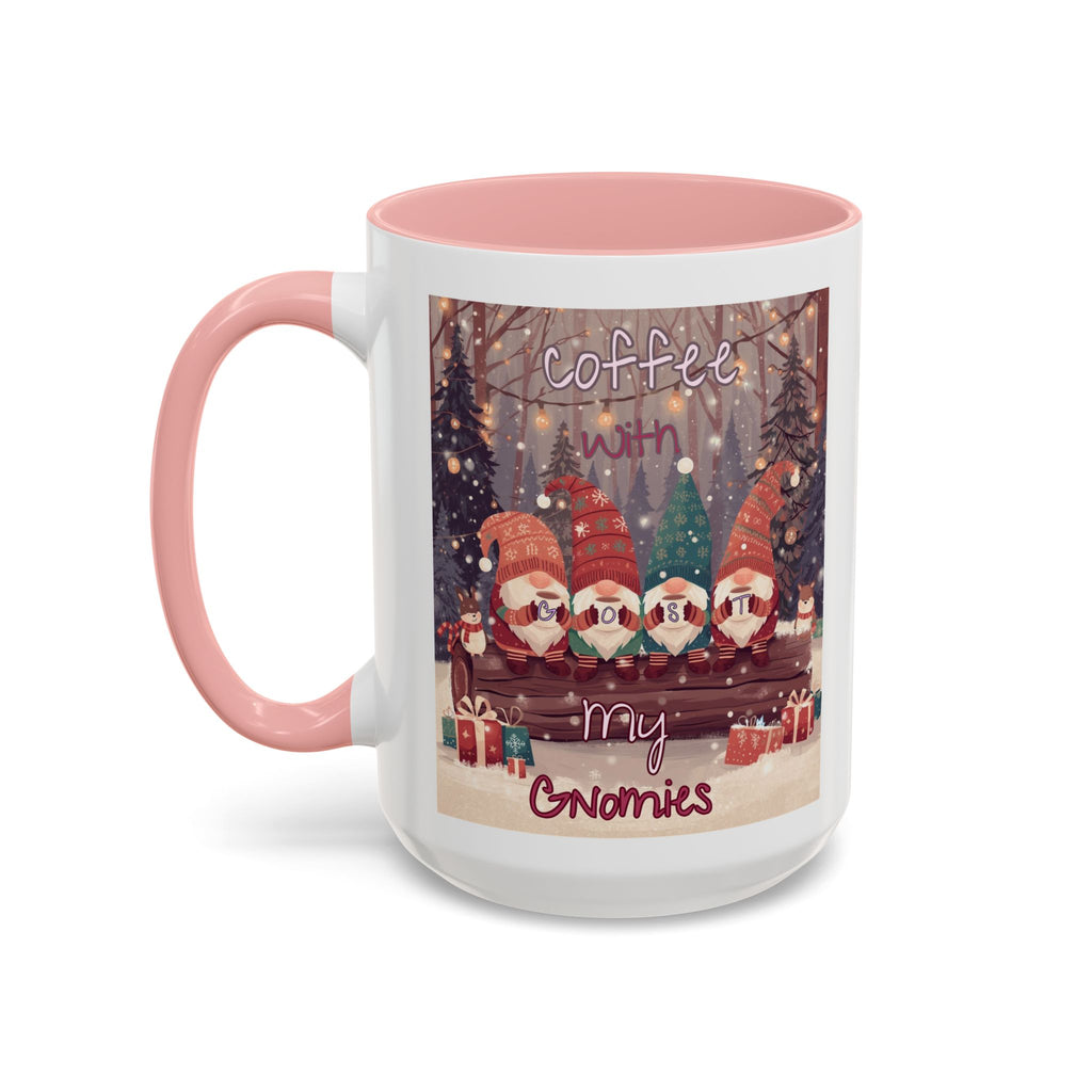 Coffee with my Gnomies Coffee Mug — Monogram S Accent Ceramic Mug (11/15 oz)